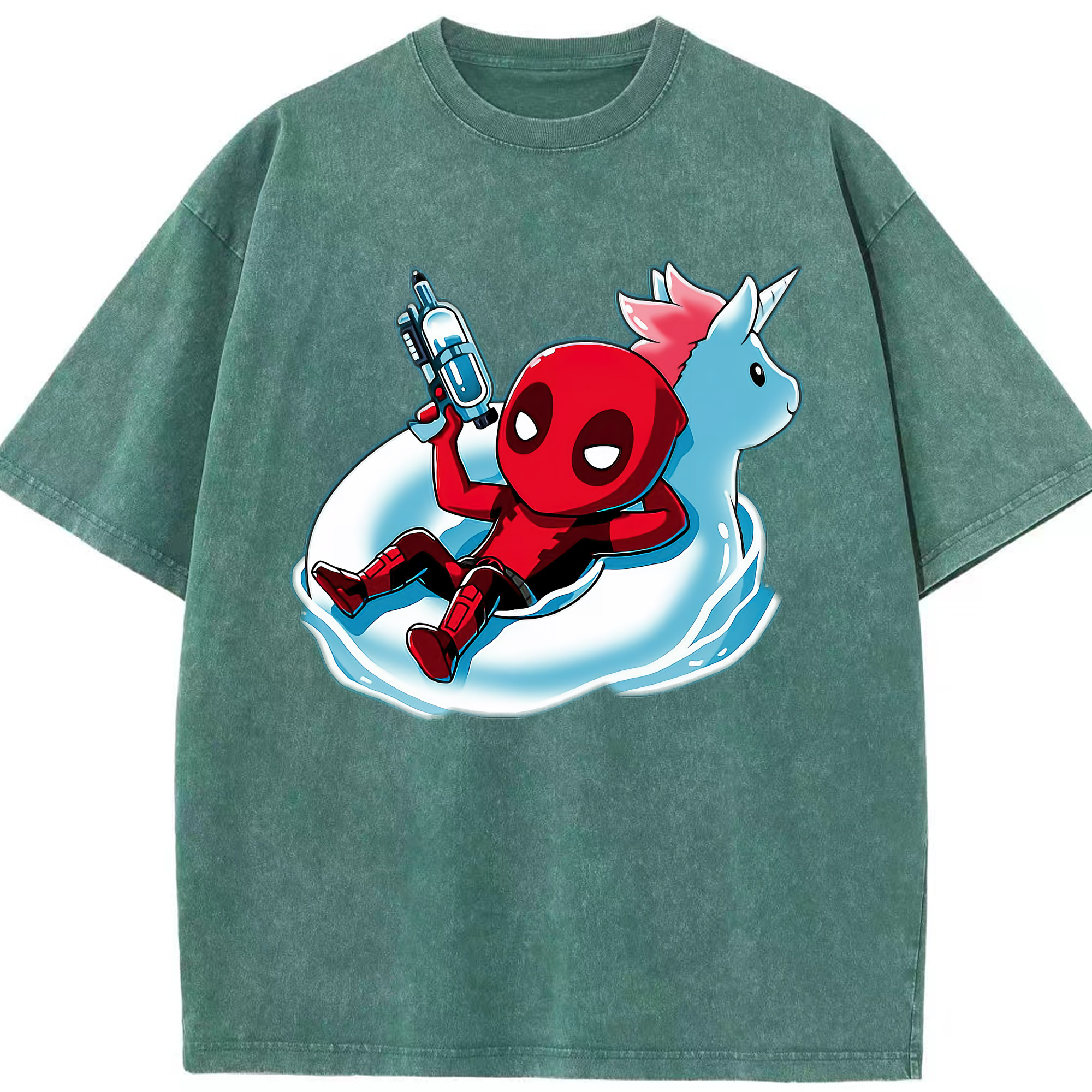 （画像用） Deadpool デッドプール 綿100% ヴィンテージ風 半袖Tシャツ（フロントプリント）